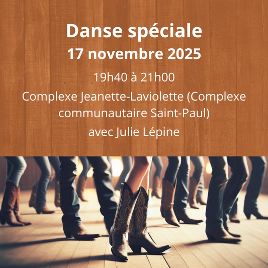 Danse spéciale (Niveau à venir) - 17 novembre 2025 - Saint-Paul